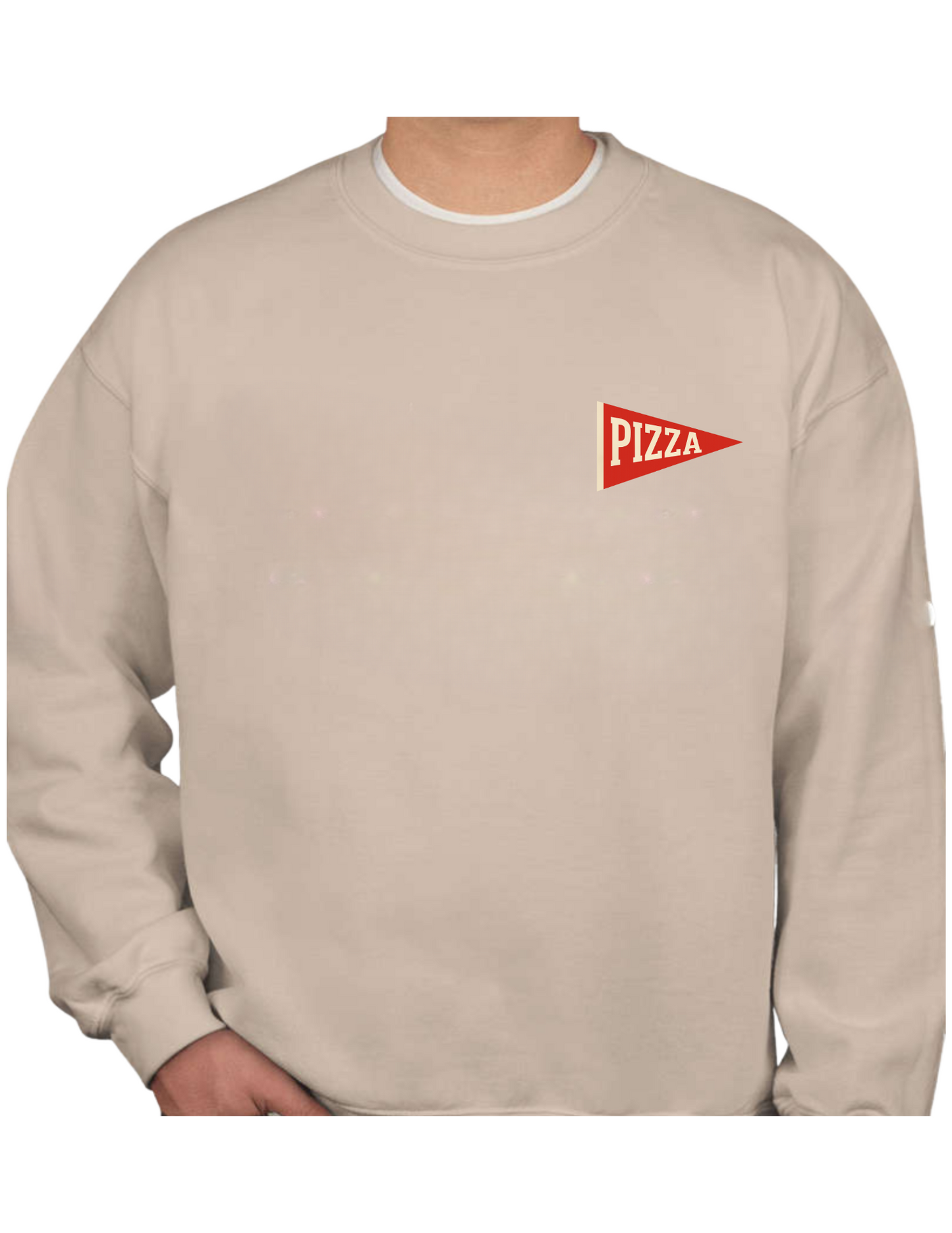 Tan Pizza Flag Crewneck